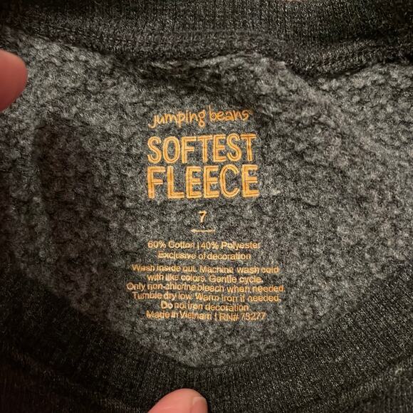 Jumping Beans Softest Fleece Fa La La Laa Holiday Sweatshirt Girls 7 - Picture 6 of 9